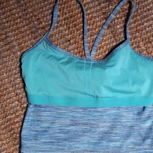 Lululemon Power Y Tank Bold Blue Yellow Green Space Dye / 8 - Picture 4 of 7